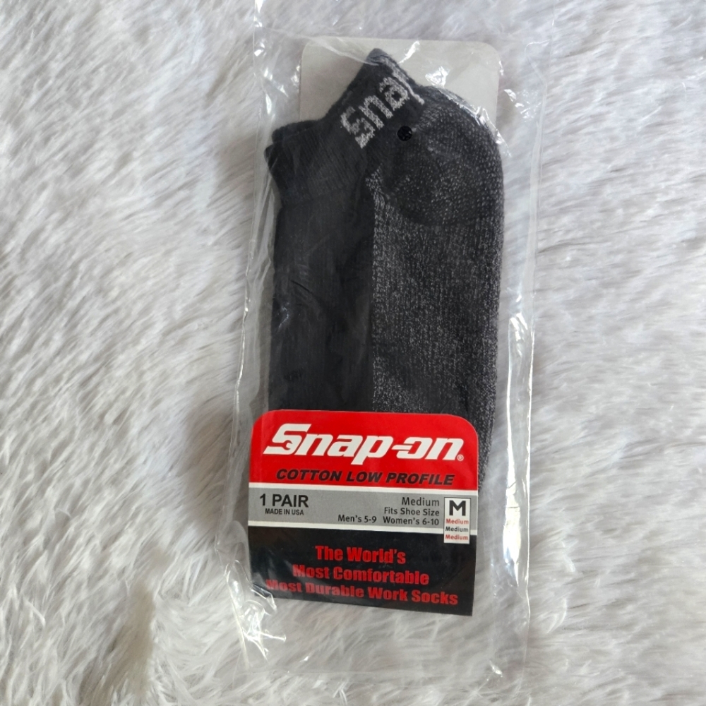 Snap-on Low Profile Black Socks Size Medium NWT